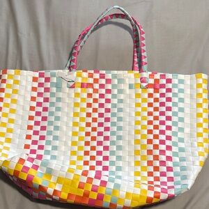 Colorful Woven Tote Bag